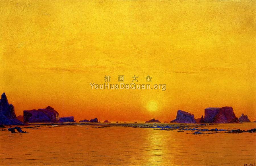 Ice Floes under the Midnight Sun - 威廉·布雷德福